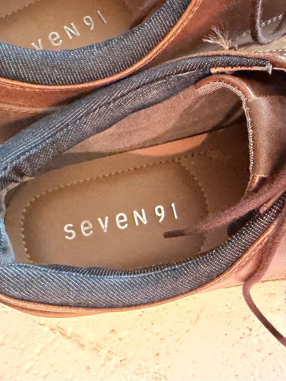 Seven91 Men's Casual Brown Leather Dress Sneaker Oxford Derby Shoes Size 10